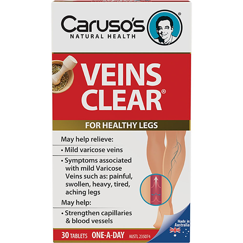 Caruso's Natural Health Veins Clear 30 Tablets