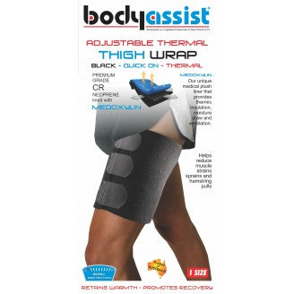 Bodyassist One Size Thermal Thigh Wrap (Black)