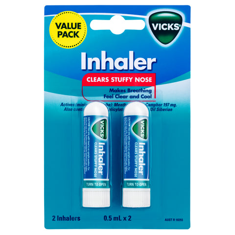 Vicks Inhaler Nasal Decongestant 2 Pack