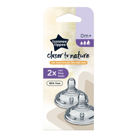 Tommee Tippee Closer to Nature Vari Flow Teats - 2 Pack