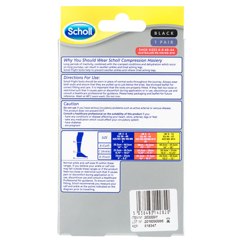 Buy Scholl Flight Socks Unisex 6-9 Online at Cutpricepharmacy –   - Cut the price of your medications!