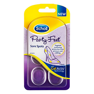 Scholl Party Feet Invisible Gel Sore Spots 6PK