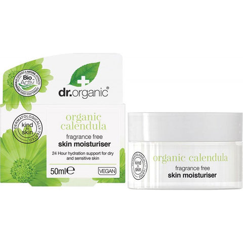 DR ORGANIC Fragrance Free Skin Moisturiser Organic Calendula 50ml