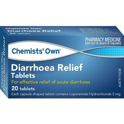 Chemists' Own Diarrhoea Relief 20 Tabs (Generic of IMODIUM)