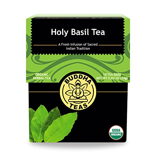 Buddha Teas Organic Herbal Tea Bags Holy Basil Tea (Tulsi) 18