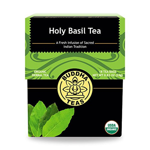 BUDDHA TEAS Organic Herbal Tea Bags Holy Basil Tea (Tulsi) 18