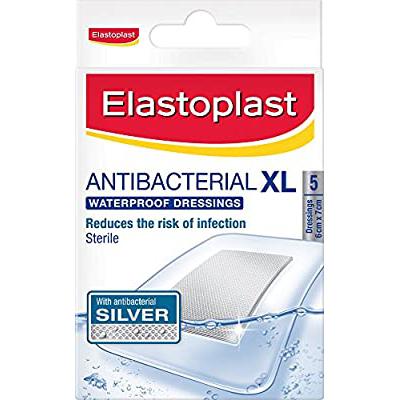 Elastoplast Anti-bacterial Waterproof Dressings Small 6cm x 7cm