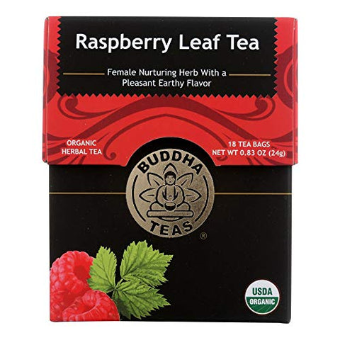 BUDDHA TEAS Organic Herbal Tea Bags Raspberry Leaf Tea 18