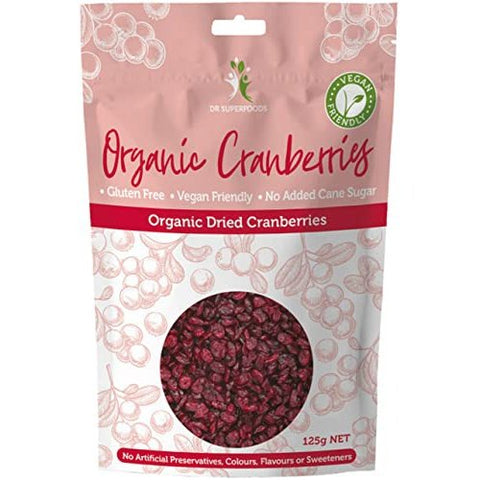 DR SUPERFOODS Dried Cranberries Organic 125g