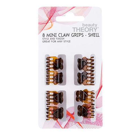 Beauty Theory Hair Claw Grip Pack Shell Mini 8PK