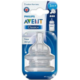 Avent Teat Silicone 3M+ Medium Flow 2 Pack