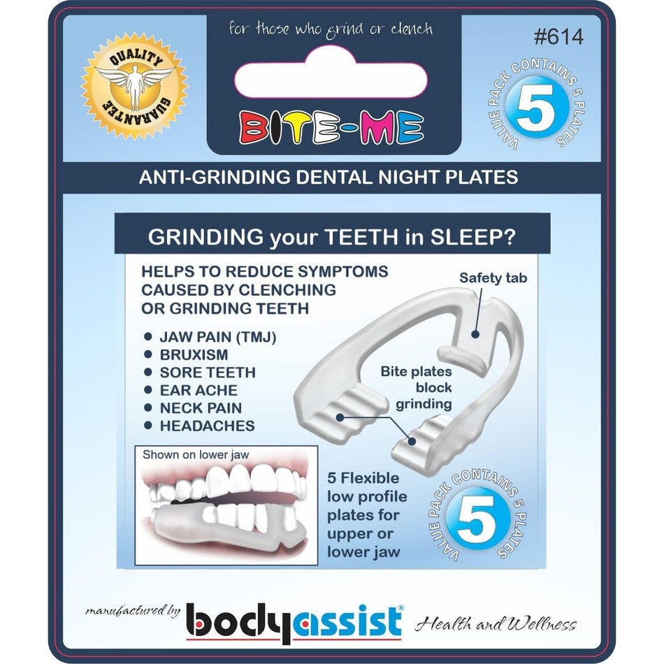 Bite-me™ Anti-grinding Silicone Dental Night Plates Value Pack 5