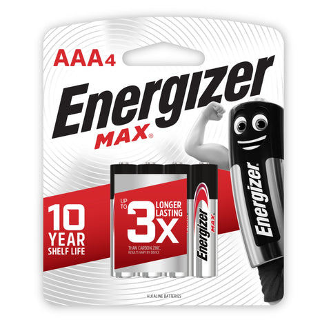 Energizer Battery Max E92 AAA 4pk