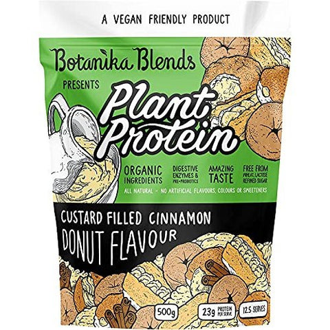BOTANIKA BLENDS Plant Protein Custard Filled Cinnamon Donut 500g