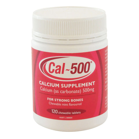 Cal-500 Calcium 120 Chewable Tablets