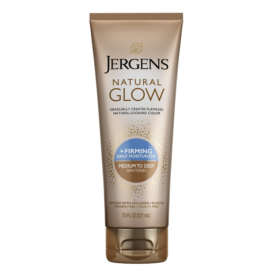 Jergens Natural Glow Skin Firming Moisturiser Medium To Deep Skin Tones 221ml