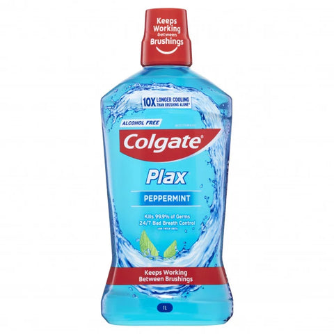 Colgate Plax Alcohol Free Mouthwash Peppermint 1 Litre