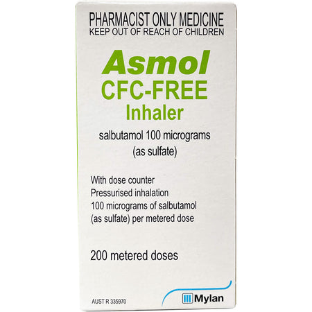Asmol Inhaler 200 Doses S3 With Dose Counter