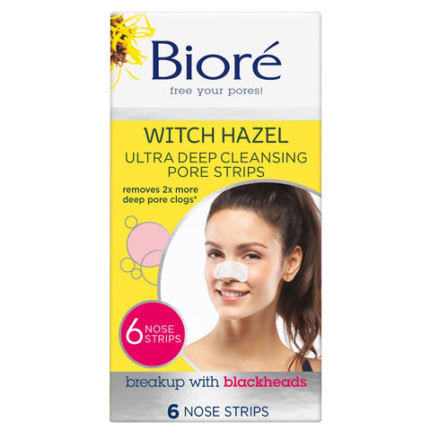 Biore Witch Hazel Ultra Deep Cleansing Pore Strips 6PK