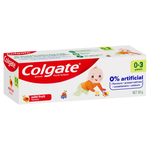 Colgate Kids Toothpaste 0-3 Years 80g Mild Fruit Flavour