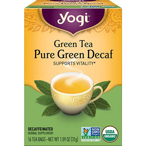 YOGI TEA Herbal Tea Bags Pure Green Decaf 16