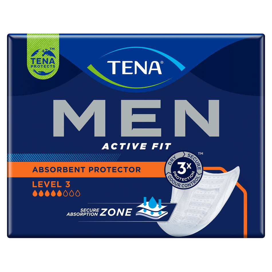TENA Men Active Fit Absorbent Protector Level 3 Super 8 Pack