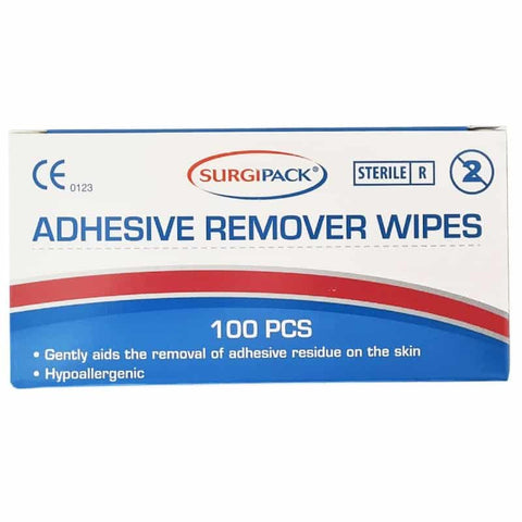 SurgiPack Adhesive Remove Wipes 100PK