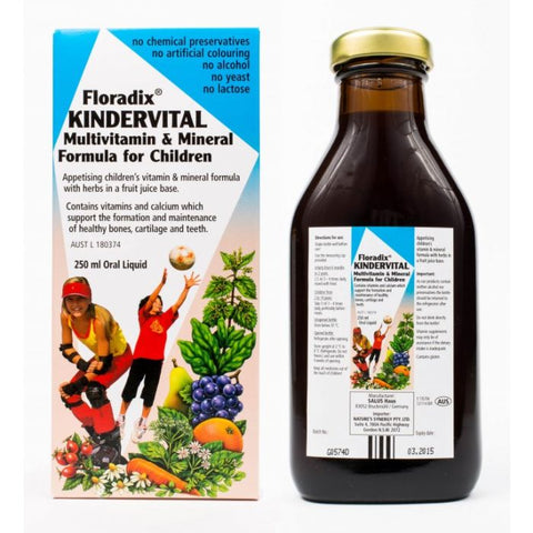 Floradix Kindervital Liquid Multivitamin & Mineral Formula for Children 250ml