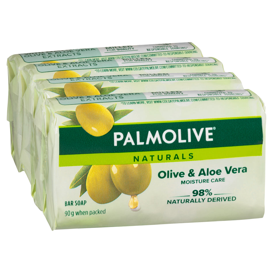 Palmolive Naturals Moisture Care Aloe & Olive Extracts Bar Soap 4 x 90g