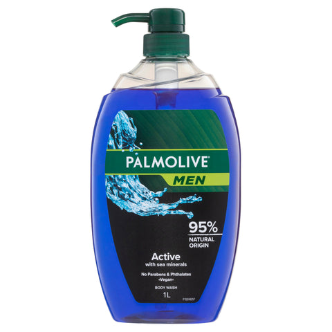 Palmolive Men Body Wash Active with Sea Minerals Shower Gel 1L