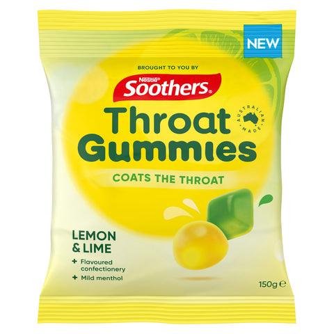 Allens Soothers Throat Gummies Lemon & Lime 150g
