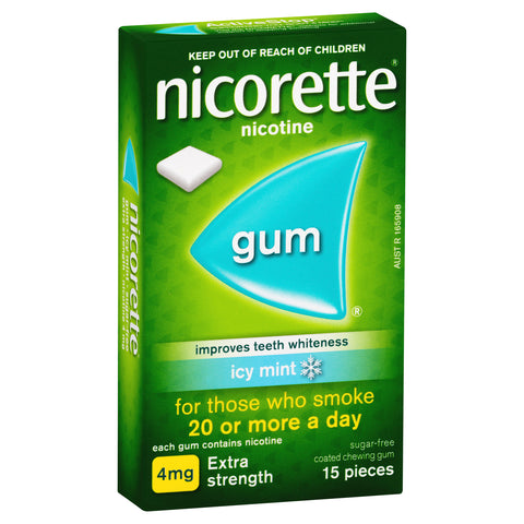 Nicorette Chewing Gum 4mg Icy Mint 15