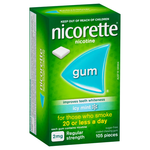 Nicorette Chewing Gum 2mg Icy Mint 105 Pieces