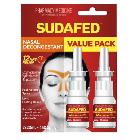 Sudafed Nasal Spray Pump Twin Pack