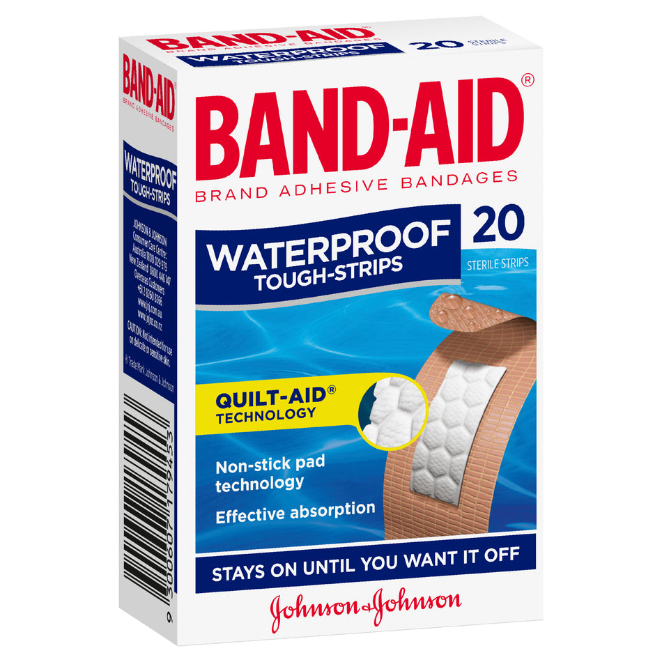 Band-aid Waterproof Tough Strips 20 Pack