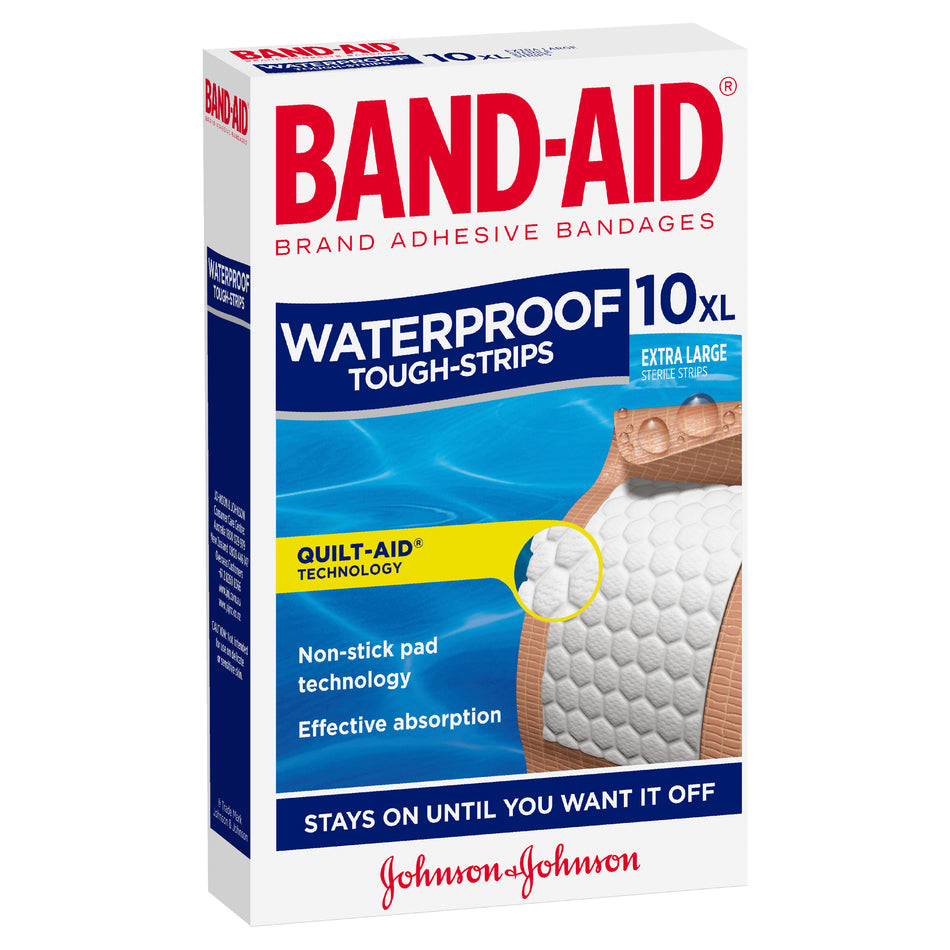 Band-aid Waterproof Tough Strips Extra Large 10 Pack