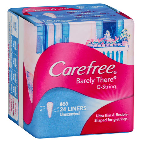 Carefree Barely There Liners G-String 24PK