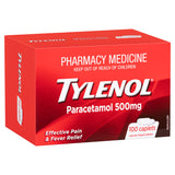 Tylenol Paracetamol 500mg 100 Caplets