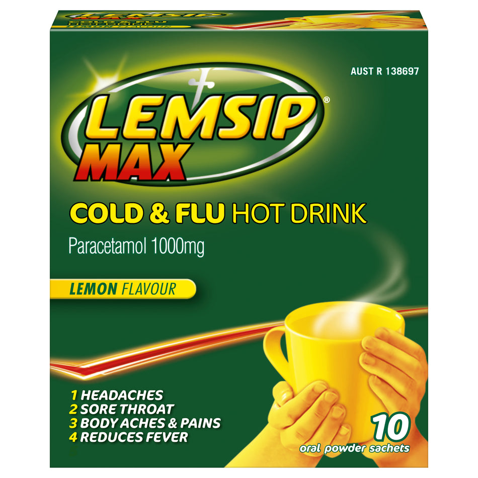 Lemsip Max Cold & Flu Hot Drink Lemon 10 Pack