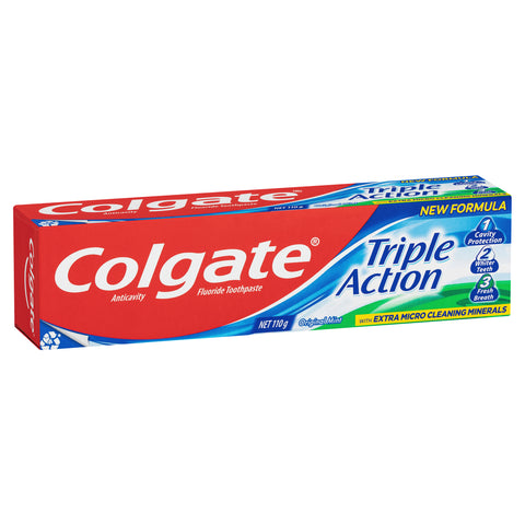 Colgate Triple Action Cavity Protection Fluoride Original Mint Toothpaste 110g