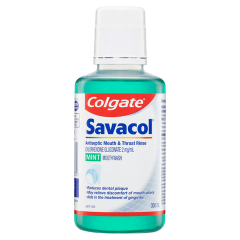 Colgate Savacol (Mint) Antiseptic Mouth & Throat Rinse 300mL
