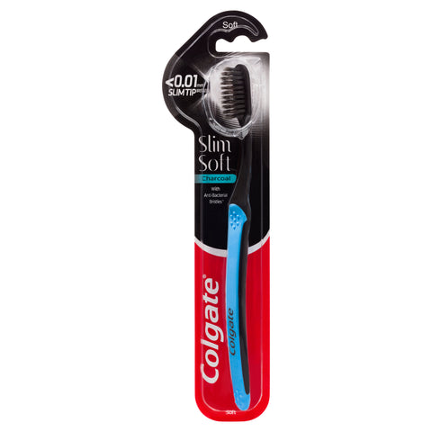 Colgate SlimSoft Charcoal Toothbrush Soft with charcoal infused bristles