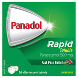 Panadol Rapid Soluble, 500 mg paracetamol, 20 effervescent tablets (pain relief)