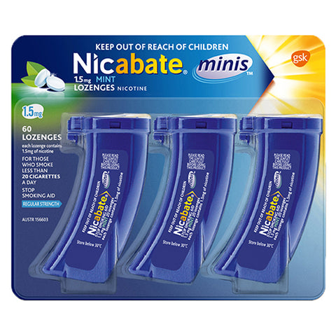 Nicabate Mini Lozenges 1. 5mg  60 Pack