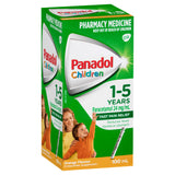 Panadol Children 1-5 Years Suspension, Fever & Pain Relief, Orange Flavour 100 mL