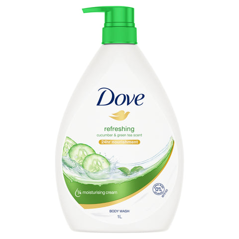 DOVE BODY WASH REFRESHING CCUMBER & GREEN TEA 1 LTR