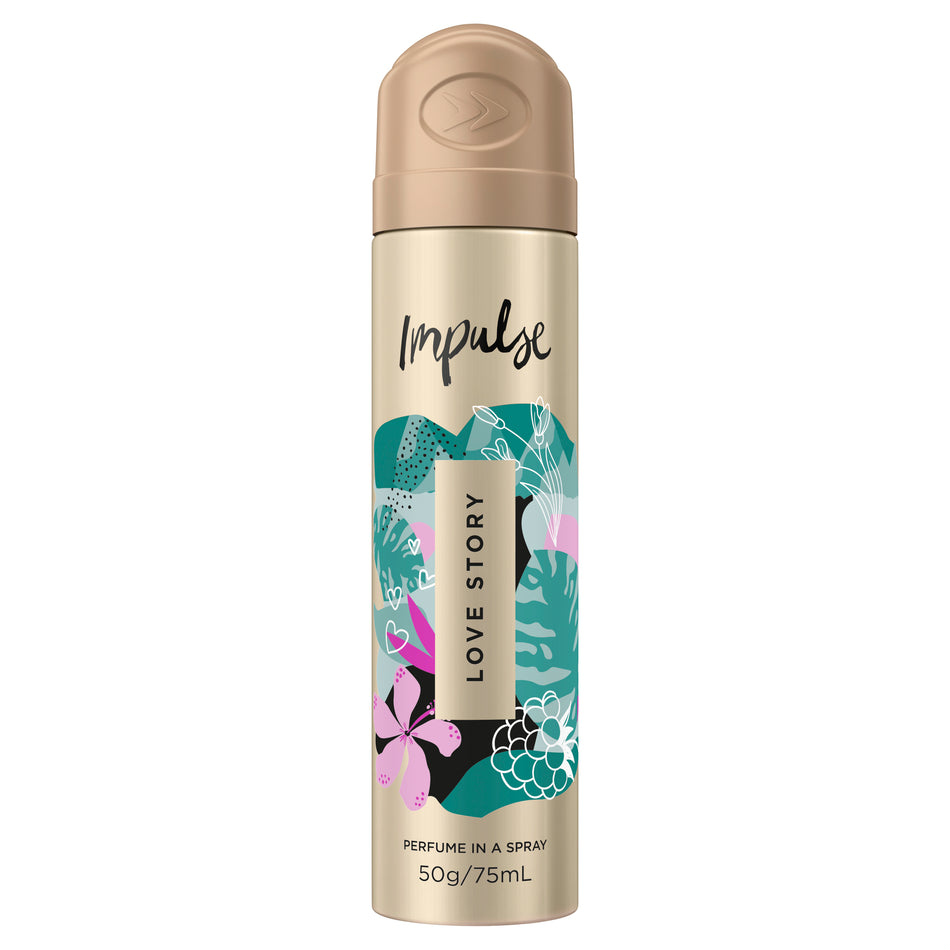 Impulse Body Spray Aerosol Deodorant Love Story 75ml