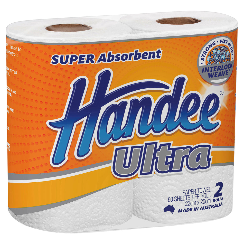 Handee Ultra Towel White 2PK