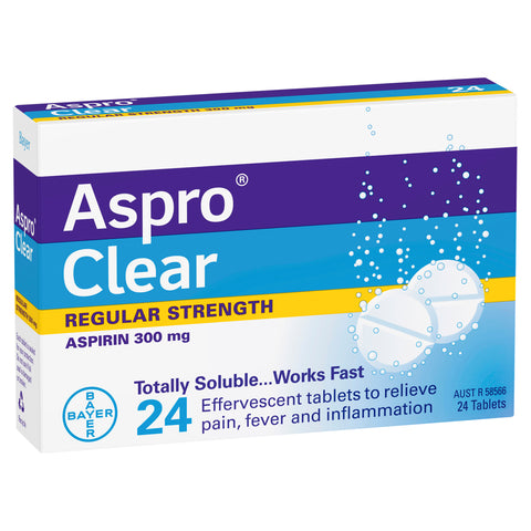 Aspro Clear Pain Relief 24 Soluble Tablets
