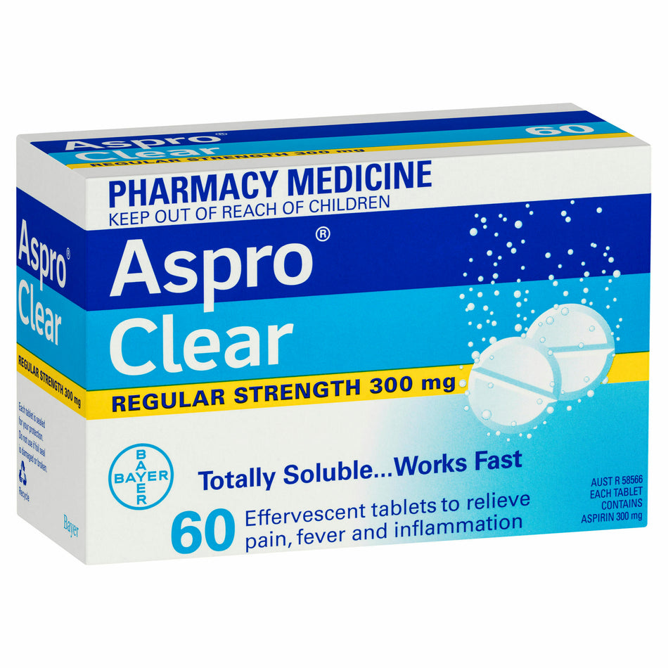 Aspro Clear Pain Relief 60 Soluble Tablets